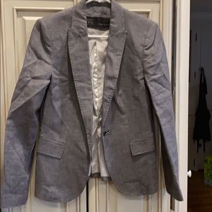 NWT Zara, Sz M, Blue/Grey Denim Look, Lined